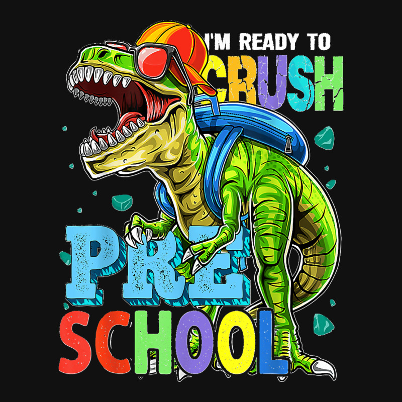 I'm Ready To Crush Preschool Dinosaur Back To School Kids Landscape Canvas Print by JOSEPHDOMINICWILLIS | Artistshot