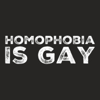 Homophobia Is Gay Funny Lgbt Pride Tshirt Ladies Fitted T-shirt | Artistshot