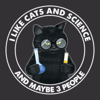 I Like Cats And Science And Maybe 3 People Vintage Hoodie And Short Set | Artistshot