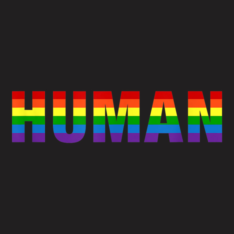 Human Lgbt Gay Pride Rainbow Flag Tshirt T-shirt | Artistshot