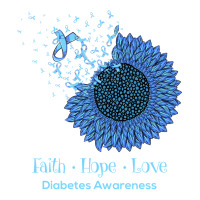 Sunflower Faith Hope Love Diabetes Awareness Diabetic Gifts Long Sleev Sticker | Artistshot