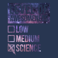 Funny Level Of Awesomeness Low Medium Gift Science Sciences Scientist Men Denim Jacket | Artistshot