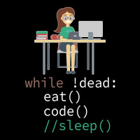 Funny While Dead Eat Sleep Code Coders-m3mr2 Women's V-neck T-shirt | Artistshot