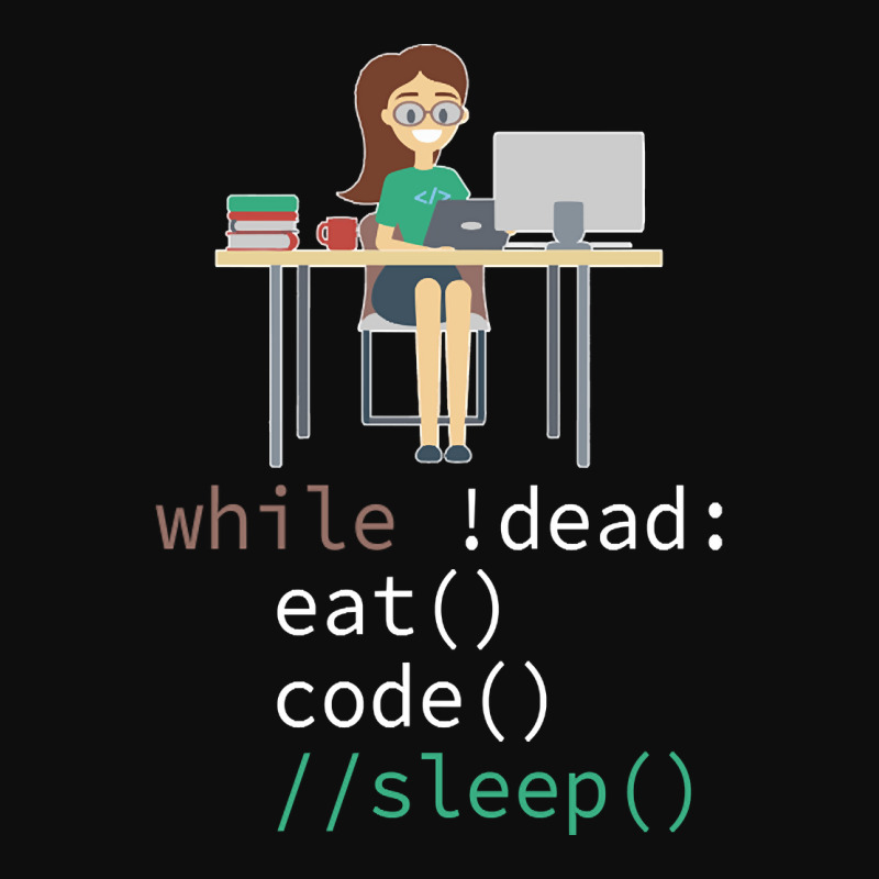 Funny While Dead Eat Sleep Code Coders-m3mr2 Crop Top by declangreenwood | Artistshot