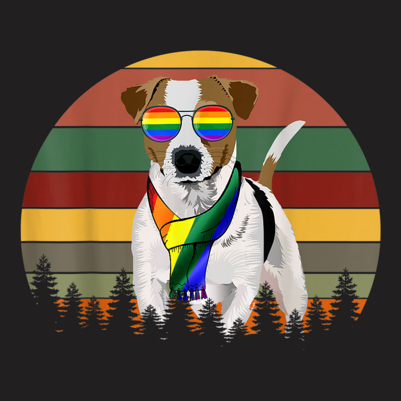 Jack Russell Terrier Gay Pride Lgbt Retro Tshirt T-shirt | Artistshot