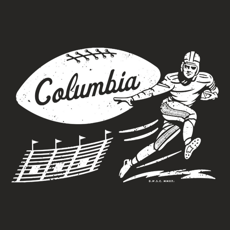 Vintage College Football - Columbia Lions (white Columbia Wordmark) Ladies Fitted T-Shirt by bummercaught | Artistshot