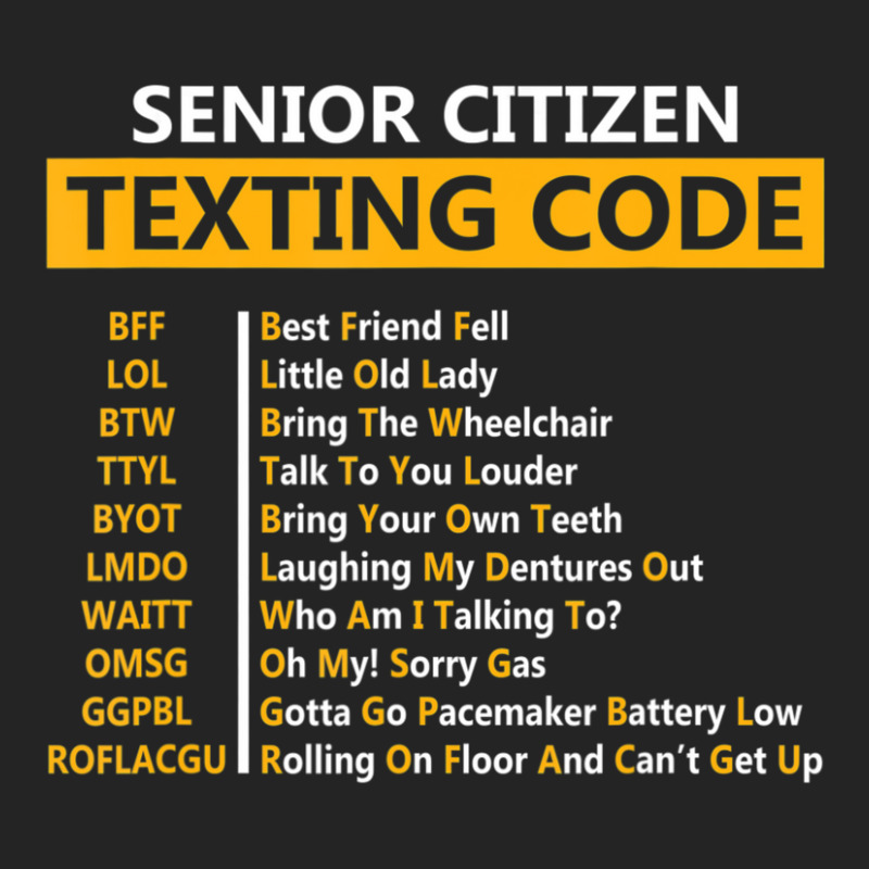 Senior Citizens Texting Code For Grandpa 3/4 Sleeve Shirt by Boomtea | Artistshot