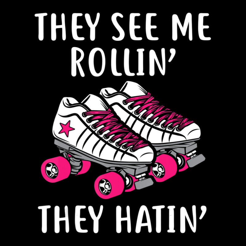 They See Me Rollin Roller Skates Roller Derby Pocket T-Shirt by Boomtea | Artistshot