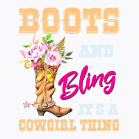 Womens Girls Boots & Bling Its A Cowgirl Thing Cute Cowgirl T-shirt | Artistshot