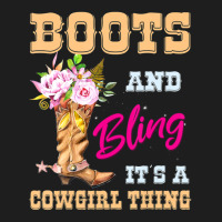 Womens Girls Boots & Bling Its A Cowgirl Thing Cute Cowgirl Classic T-shirt | Artistshot