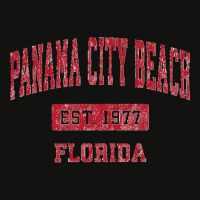 Mens Panama City Beach Florida Fl Vintage Sports Design Red Desig Prem Scorecard Crop Tee | Artistshot