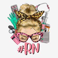 Rn Blonde Messy Bun Straight Hair Glasses Leopard Syringe T Shirt Adjustable Cap | Artistshot