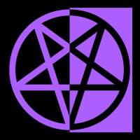 Pentagram--half-cut Black _amp_ Purple Adjustable Cap | Artistshot