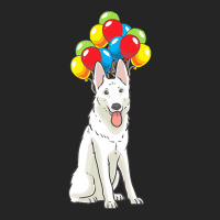 White Shepherd T  Shirt White Swiss Shepherd With Ballons Gift T  Shir Unisex Hoodie | Artistshot