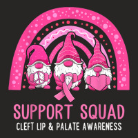 Cleft Lip & Palate Awareness Support Squad Gnomes Rainbow T Shirt Ladies Fitted T-shirt | Artistshot