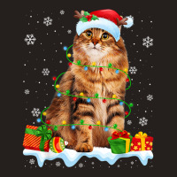 Siberian Cat Christmas Lights Funny Cat Lover Xmas T Shirt Tank Top | Artistshot