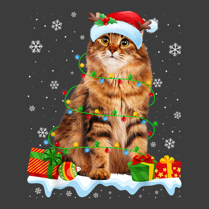 Siberian Cat Christmas Lights Funny Cat Lover Xmas T Shirt Men's Polo Shirt by mosesswabyhi | Artistshot