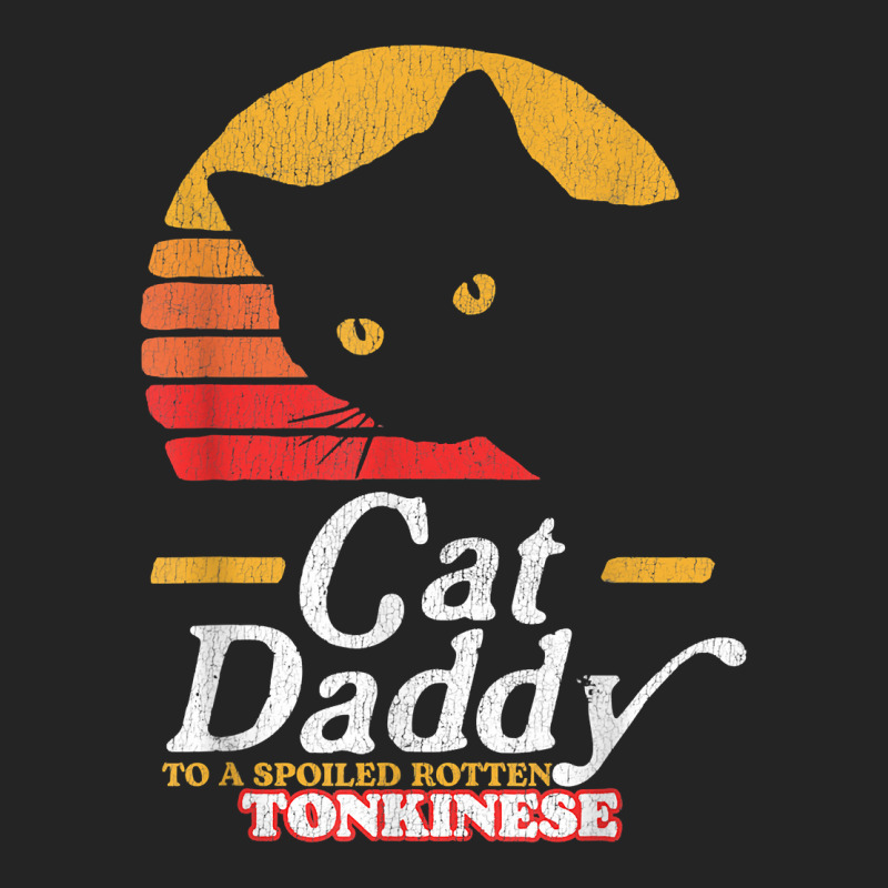 Retro Cat Daddy To A Spoiled Rotten Tonkinese Funny 80s T Shirt 3/4 Sleeve Shirt | Artistshot