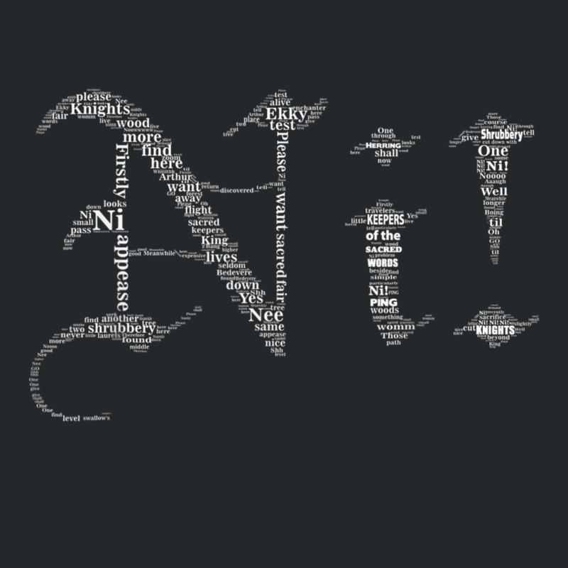 Knights Who Say Ni! Typography Holy Grail Knights Of Ni! Crewneck Sweatshirt | Artistshot