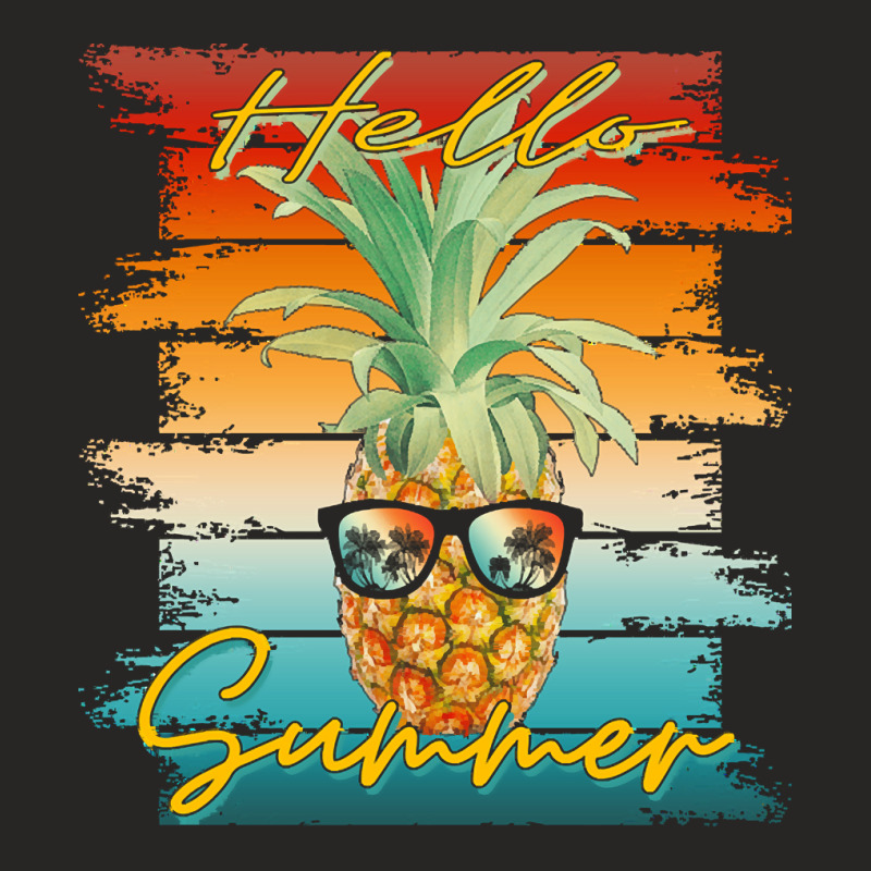 Hello Summer Pineapple T  Shirthello Summer Pineapple T  Shirt Ladies Fitted T-Shirt by rohangerson898 | Artistshot