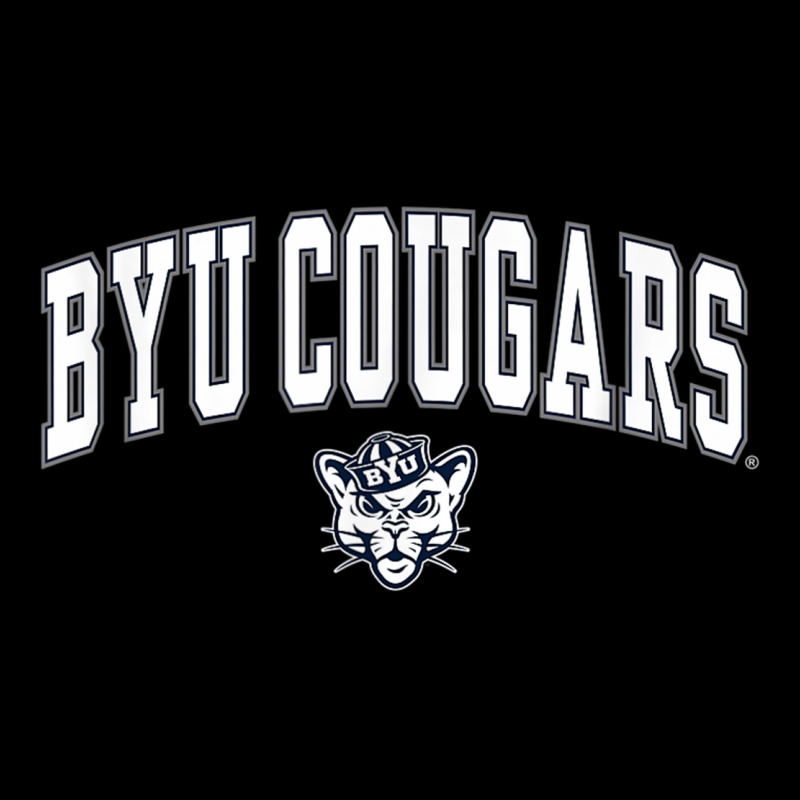 Byu Cougars Arch Over Black Officially Licensed Women's V-Neck T-Shirt by TimothyMichaelHackett | Artistshot