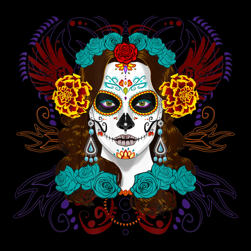 Dia De Los Muertos Marigold Catrina Day Of The Dead Adjustable Cap by BenSamirDarwish | Artistshot