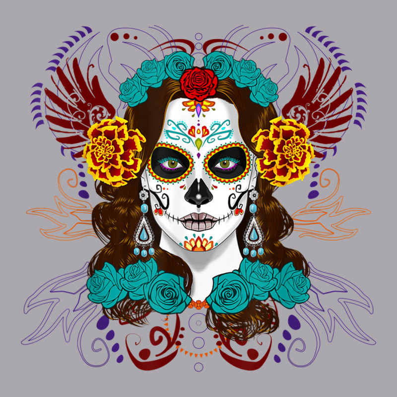 Dia De Los Muertos Marigold Catrina Day Of The Dead Youth 3/4 Sleeve by BenSamirDarwish | Artistshot