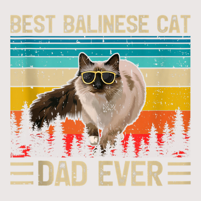 Balinese Cat Vintage Best Balinese Cat Dad Ever Father's Day Tank Top Pocket T-shirt | Artistshot