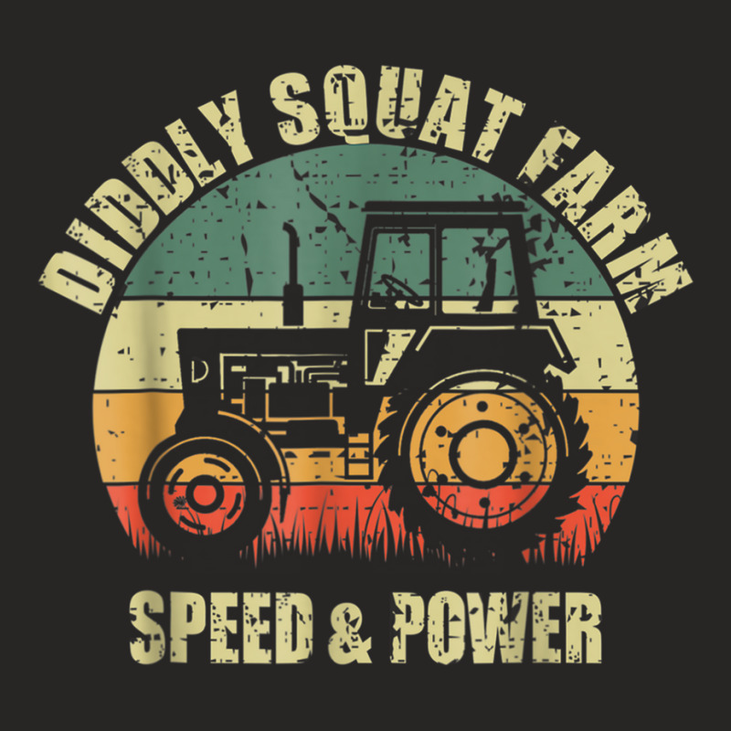 Diddly Squat Farm Speed And Power Tractor Farmer Vintage T Shirt Ladies Fitted T-Shirt by matheeishilo | Artistshot