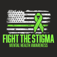 Fight The Stigma American Flag Mental Health Awareness T Shirt Ladies Fitted T-shirt | Artistshot