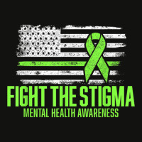 Fight The Stigma American Flag Mental Health Awareness T Shirt Scorecard Crop Tee | Artistshot