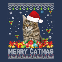 Merry Catmas Maine Coon Cat Ugly Sweater Christmas Santa T Shirt Men Denim Jacket | Artistshot