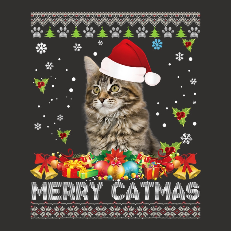 Merry Catmas Maine Coon Cat Ugly Sweater Christmas Santa T Shirt Champion Hoodie by dennh | Artistshot