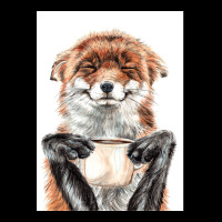 Morning Fox Cute Coffee Animal Maternity Scoop Neck T-shirt | Artistshot