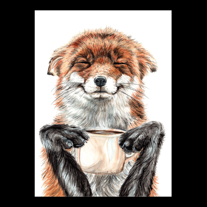 Morning Fox Cute Coffee Animal Legging by DARRELLWAYNEWELLS | Artistshot