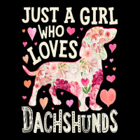 Dachshund T  Shirt Dachshund Just A Girl Who Loves Dachshunds Dog Flow Men's Long Sleeve Pajama Set | Artistshot