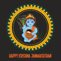 Happy Krishna Janmashtami, Funny Gift Idea Ladies Fitted T-shirt | Artistshot