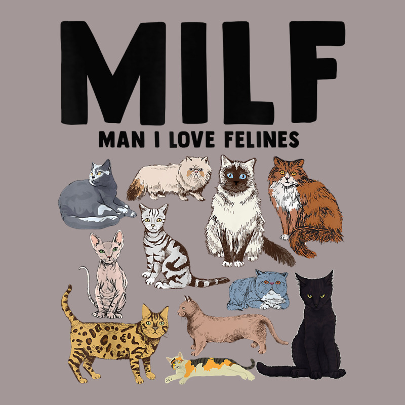 Milf Man I Love Felines Funny Cat Vintage T Shirt Vintage Short | Artistshot