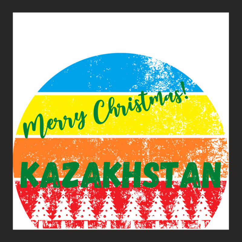 Merry Christmas Kazakhstan 1 Ladies Fitted T-Shirt by AndreaSaizon | Artistshot