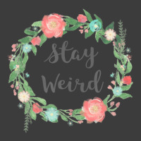 Stay Weird Tshirt - Girly Flower Circle Floral Wreath Quote Men's Polo Shirt | Artistshot