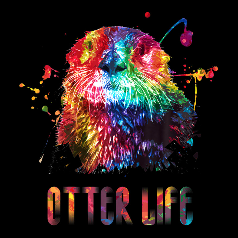 Sea Otter Life Rainbow Watercolor Bright Splatter Shirt V-neck Tee | Artistshot