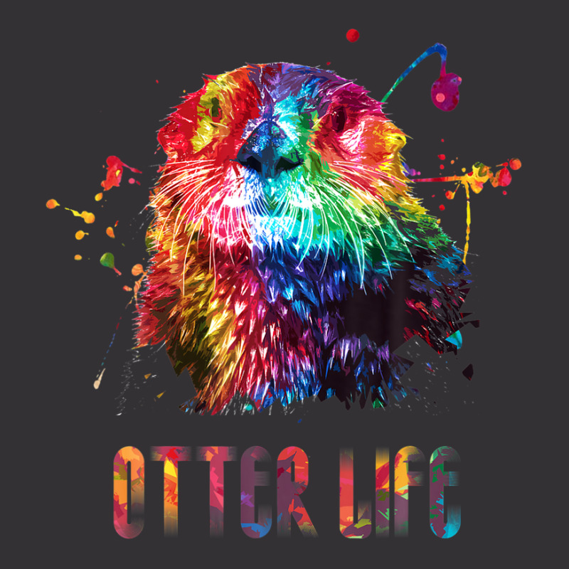 Sea Otter Life Rainbow Watercolor Bright Splatter Shirt Vintage Short | Artistshot