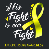 His Fight Is Our Fight Endometriosis Awareness Support Endometriosis W Crewneck Sweatshirt | Artistshot