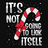 Funny Christmas Candy Cane It's Not Going To Lick Itself Long Sleeve T Crop Top | Artistshot