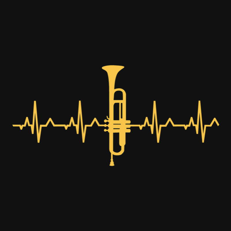 Trumpet Heartbeat T-shirt - Trumpet Player Shirt Front Car Mat | Artistshot