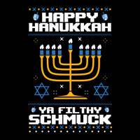 Happy Hanukkah Ya Filthy Schmuck Funny Jewish Ugly Sweater Youth Sweatshirt | Artistshot