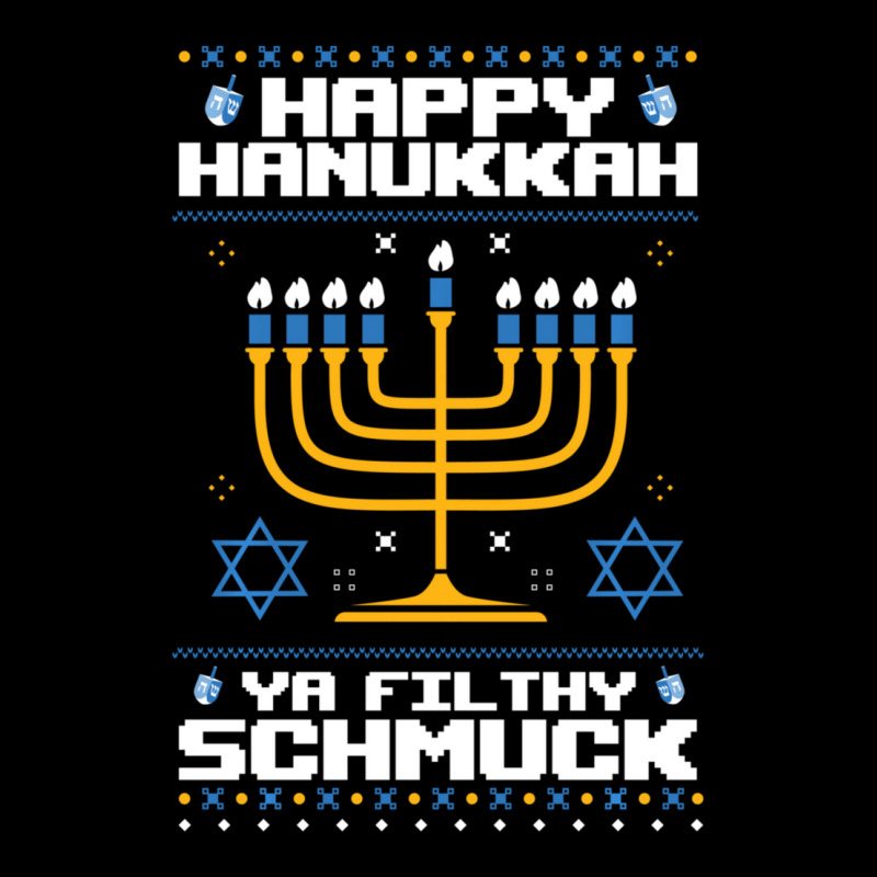 Happy Hanukkah Ya Filthy Schmuck Funny Jewish Ugly Sweater Youth Sweatshirt | Artistshot