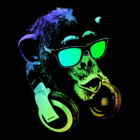 Monkey Chimp With Sunglasses And Headphones Adjustable Cap | Artistshot