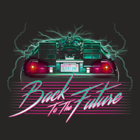 Back To The Future Delorean 80's Style Neon Ladies Fitted T-shirt | Artistshot