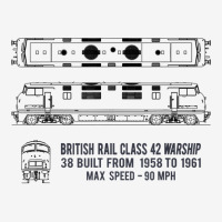 British Rail Class 42 Warship Locomotive Blueprints T Shirt Baby Bibs | Artistshot